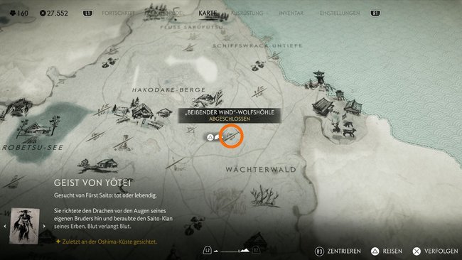 Fundort der "Beißender Wind"-Wolfshöhle. Fundort der "Beißender Wind"-Wolfshöhle.