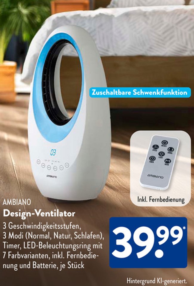 Ambiano Design-Ventilator Aldi-Süd-Prospekt Ambiano Design-Ventilator Aldi-Süd-Prospekt