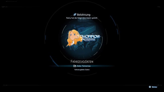 Darstellung der Belohnung Fahrzeugdaten Deko Tomorrow in Death Stranding 2 On the Beach Darstellung der Belohnung Fahrzeugdaten Deko Tomorrow in Death Stranding 2 On the Beach