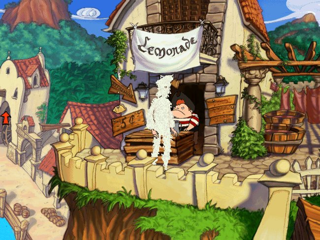 Guybrush in seinem Federkleid. Guybrush in seinem Federkleid.