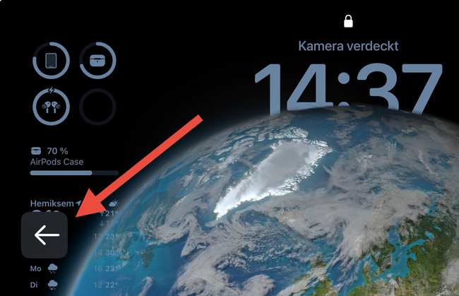 Hinweis wenn die Frontkamera des iPad Pro verdeckt ist. Hinweis wenn die Frontkamera des iPad Pro verdeckt ist.