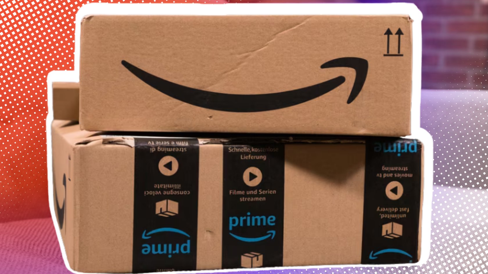 Pakete von Amazon Prime. Pakete von Amazon Prime.