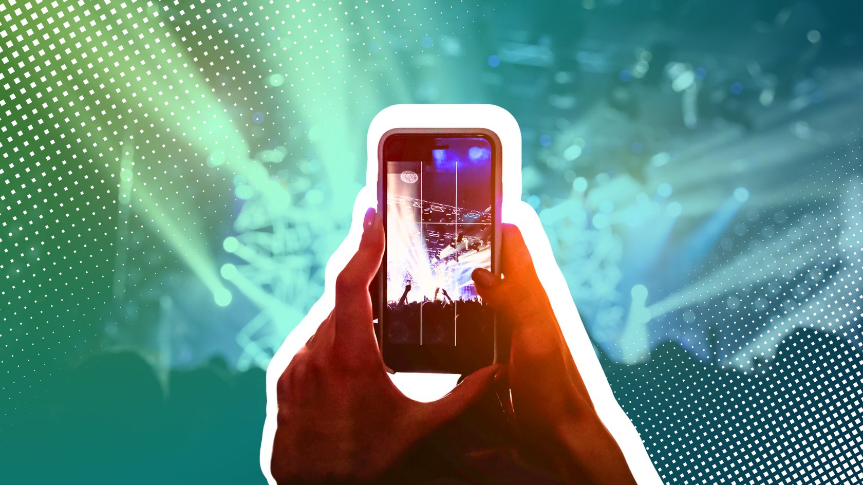 iPhone bei einem Konzert. iPhone bei einem Konzert.