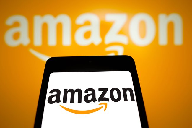 Das Amazon-Logo Das Amazon-Logo