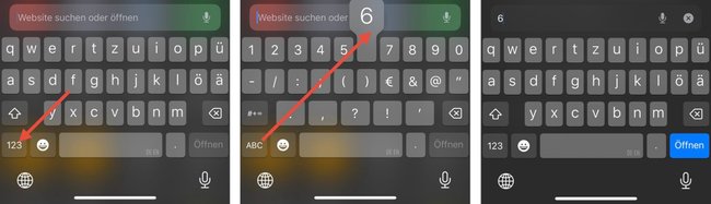 Schnelle Eingabe von Zahlen mit der iPhone-Tastatur. Schnelle Eingabe von Zahlen mit der iPhone-Tastatur.