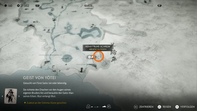 Fundort vom Herbstruhe-Schrein Fundort vom Herbstruhe-Schrein