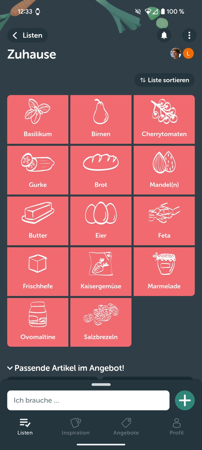 Liste Bring App Liste Bring App