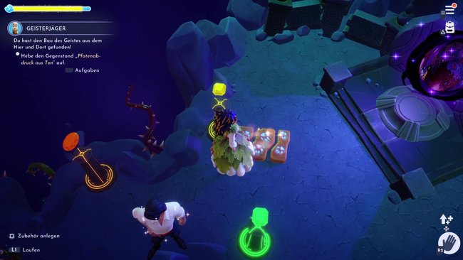 Pfotenabdruck aus Ton in der Aufgabe Geisterjäger in Disney Dreamlight Valley Pfotenabdruck aus Ton in der Aufgabe Geisterjäger in Disney Dreamlight Valley