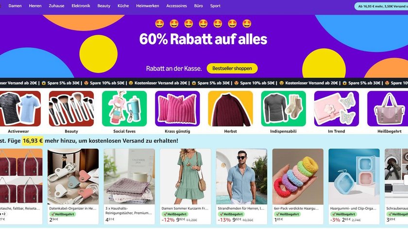 Amazon Haul Screenshot Amazon Haul Screenshot