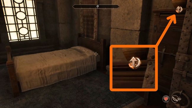 Pfeilsymbol in Oblivion Remastered das die Möglichkeit zum Aufleveln symbolisiert und in der oberen rechten Ecke des Bildschirms eingeblendet wird. Pfeilsymbol in Oblivion Remastered das die Möglichkeit zum Aufleveln symbolisiert und in der oberen rechten Ecke des Bildschirms eingeblendet wird.