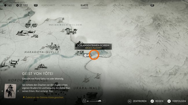 Fundort vom Schlangentränen-Schrein Fundort vom Schlangentränen-Schrein