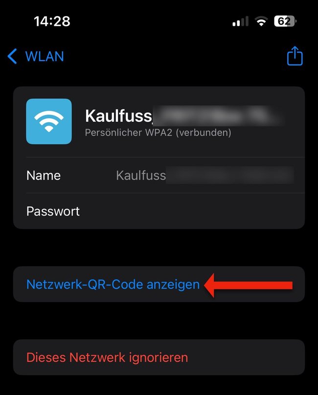 Passwörter-App von iOS 18 mit Detailansicht für WLAN. Passwörter-App von iOS 18 mit Detailansicht für WLAN.