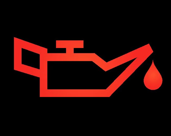 Rote Kontrollleuchte für zu niedrigem Motor-Öldruck Rote Kontrollleuchte für zu niedrigem Motor-Öldruck