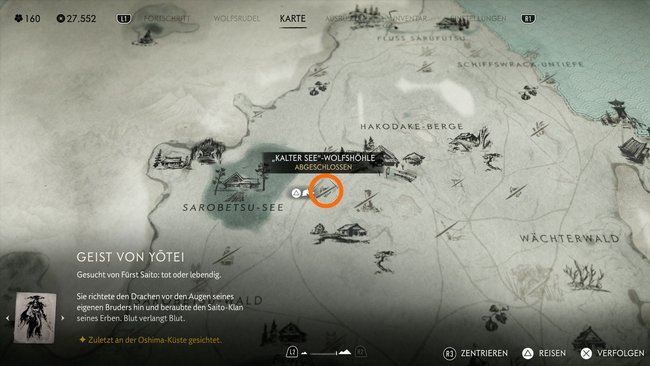 Fundort der "Kalter See"-Wolfshöhle. Fundort der "Kalter See"-Wolfshöhle.