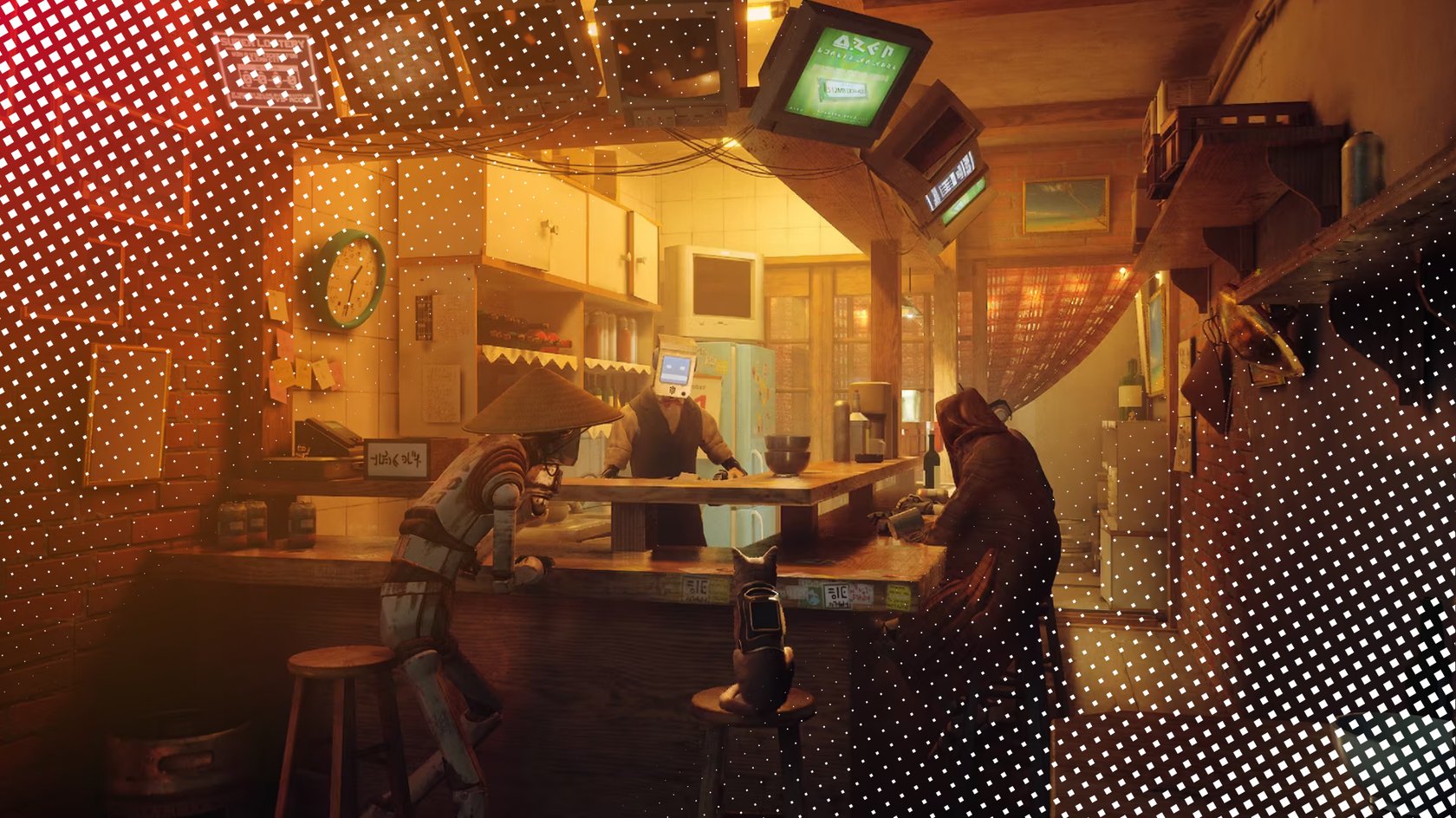 Eine Bar in Stray. Eine Bar in Stray.