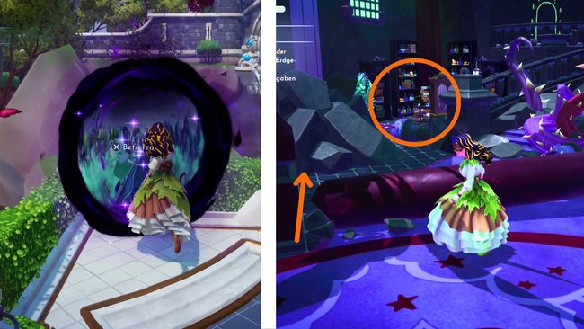 Fundort des Buches der Symbole in der Bibliothek des dunklen Schlosses in Disney Dreamlight Valley Fundort des Buches der Symbole in der Bibliothek des dunklen Schlosses in Disney Dreamlight Valley