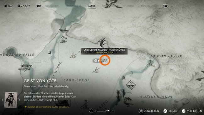 Fundort der "Heulende Felder"-Wolfshöhle. Fundort der "Heulende Felder"-Wolfshöhle.