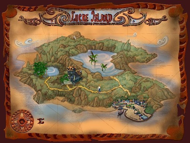 Die Karte von Lucre Island. Die Karte von Lucre Island.
