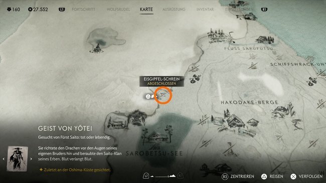 Fundort vom Eisgipfel-Schrein Fundort vom Eisgipfel-Schrein