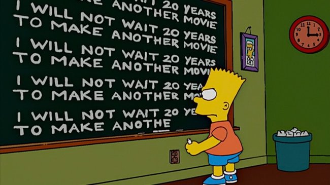 Der Tafel-Gag hat eine lange Tradition bei den Simpsons. Der Tafel-Gag hat eine lange Tradition bei den Simpsons.