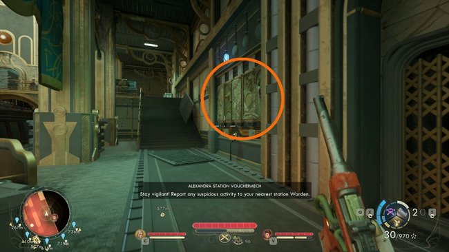 Das Wandgemälde in der Alexandra Station. Das Wandgemälde in der Alexandra Station.