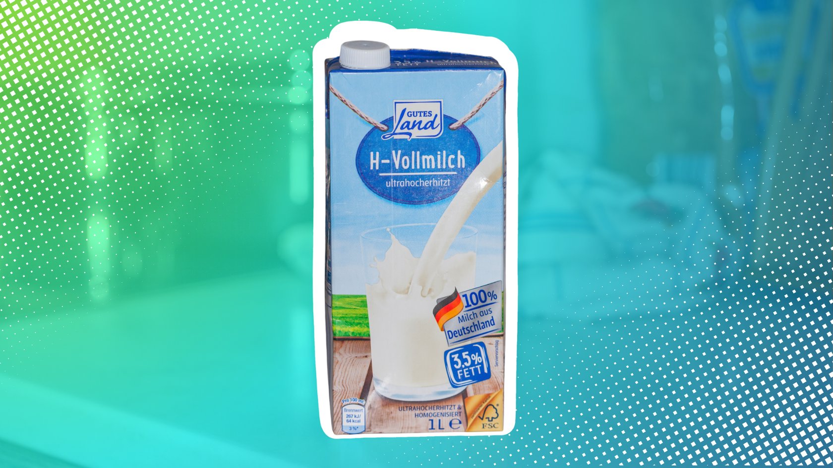 Packung einer H-Vollmilch von Gutes Land