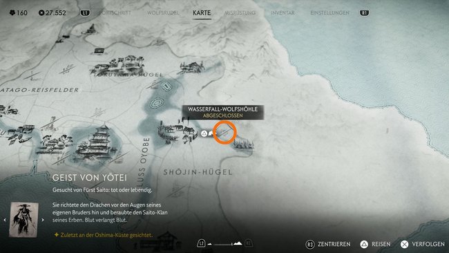 Fundort der Wasserfall-Wolfshöhle. Fundort der Wasserfall-Wolfshöhle.