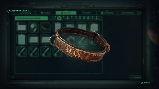 Das Hundehalsband bekommt ihr, wenn ihr Max befreit. Das Hundehalsband bekommt ihr, wenn ihr Max befreit.