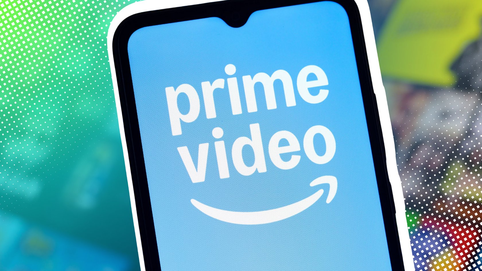 Handy-Display auf dem das Logo von Amazon Prime Video zu sehen ist. Handy-Display auf dem das Logo von Amazon Prime Video zu sehen ist.