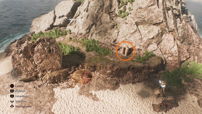 Standort der Tür auf der Insel. Standort der Tür auf der Insel.
