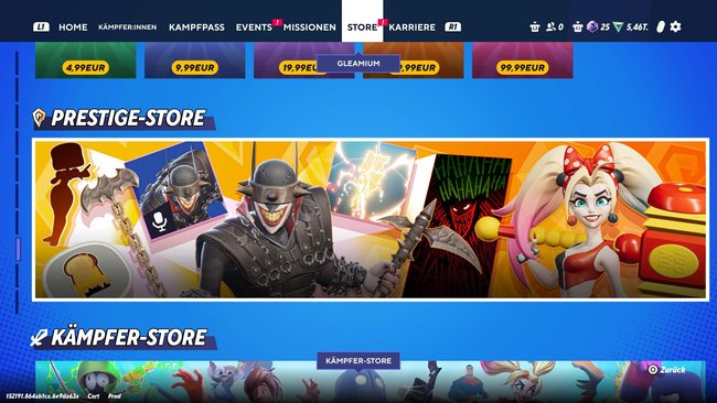 Der Prestige-Store in MultiVersus Der Prestige-Store in MultiVersus