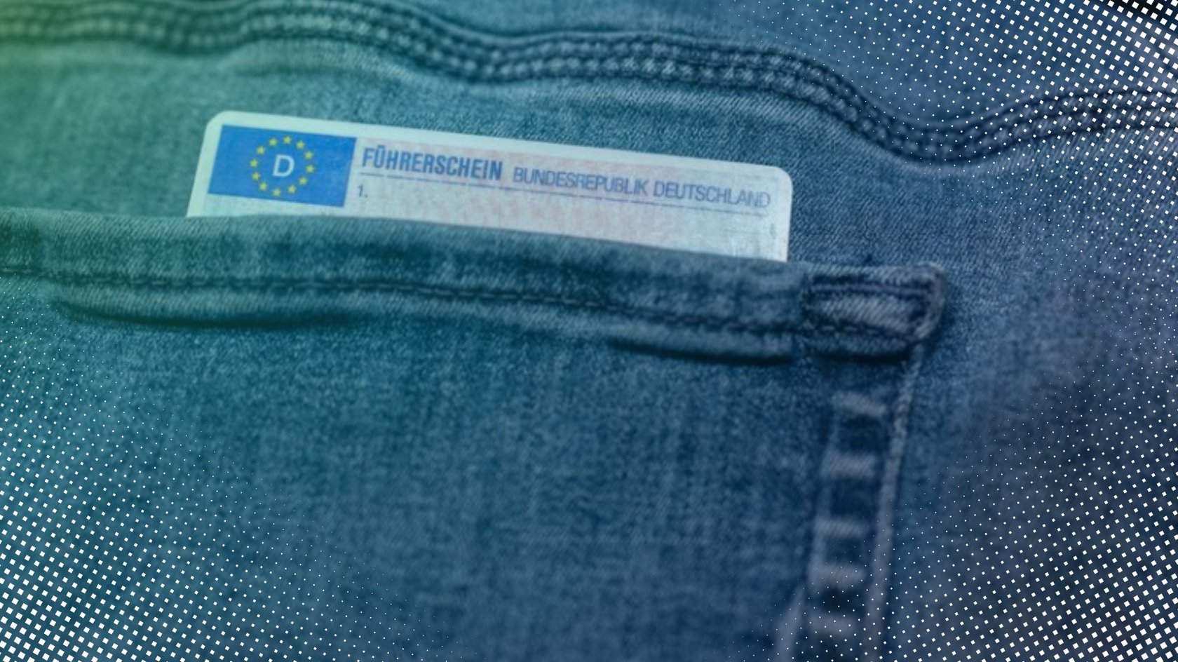 Führerschein in einer Hosentasche Führerschein in einer Hosentasche