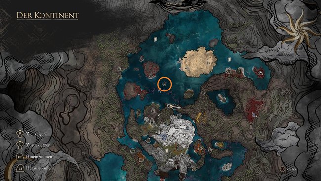 Das Bild zeigt die Karte aus Clair Obscur Expedition 33. Auf ihr ist der Fundort vom Dungeon "Renoirs Entwürfe" markiert. Das Bild zeigt die Karte aus Clair Obscur Expedition 33. Auf ihr ist der Fundort vom Dungeon "Renoirs Entwürfe" markiert.