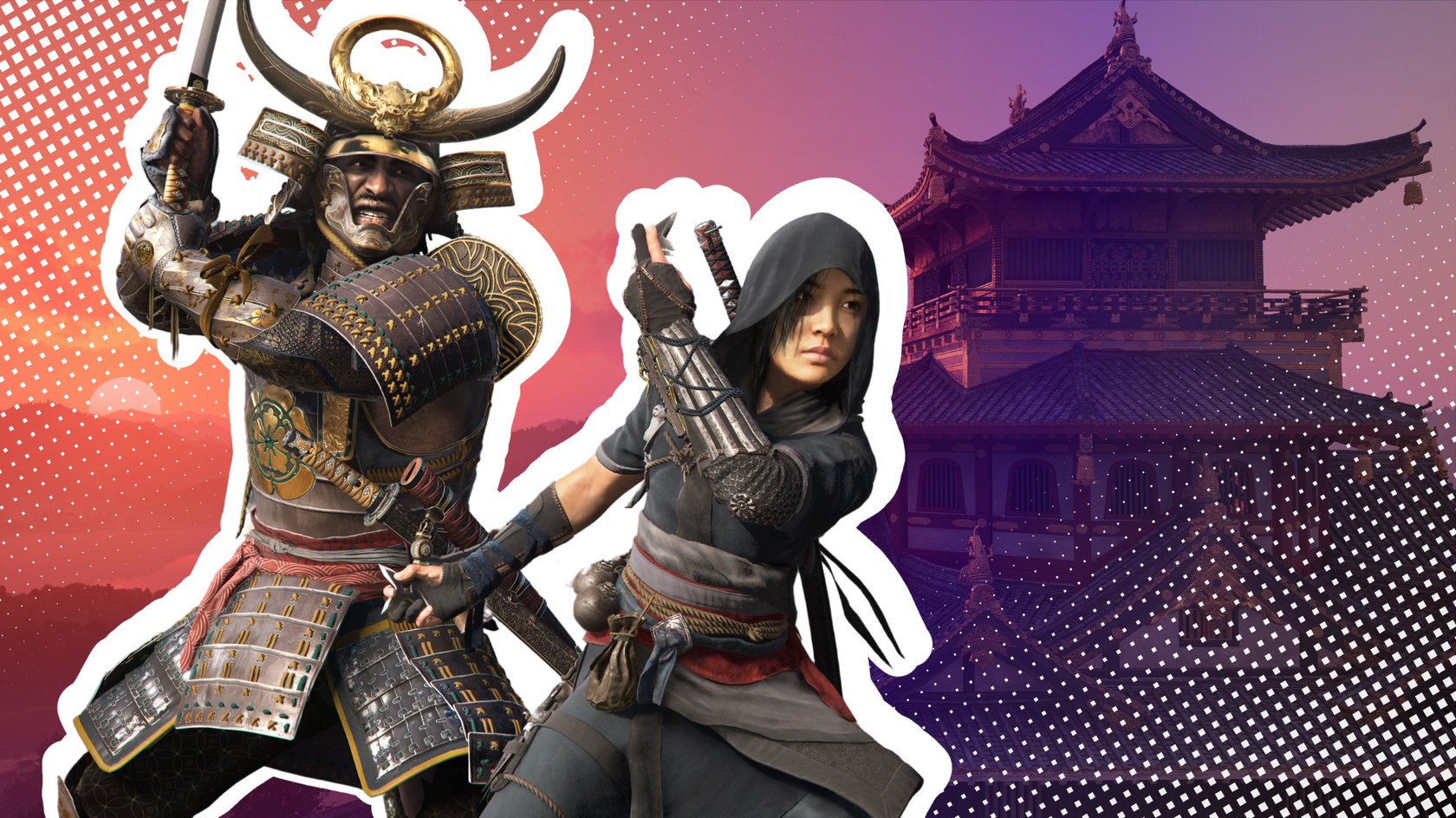 Charaktere aus dem Spiel Assassins Creed Shadows. Charaktere aus dem Spiel Assassins Creed Shadows.