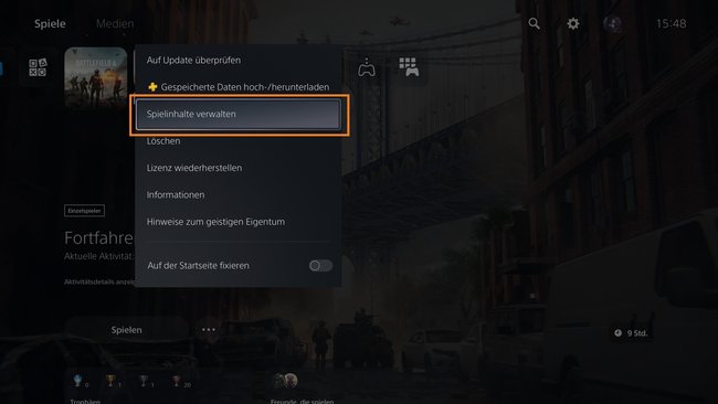Das Bild zeigt das Home-Menü der PlayStation 5. Das Bild zeigt das Home-Menü der PlayStation 5.