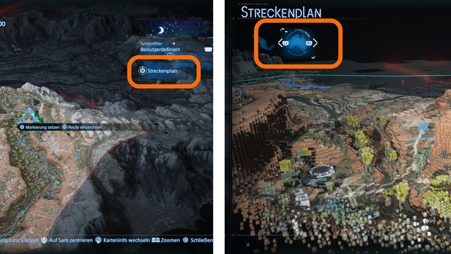 Menüpunkte zur Nutzung der Schnellreise in Death Stranding 2 Menüpunkte zur Nutzung der Schnellreise in Death Stranding 2