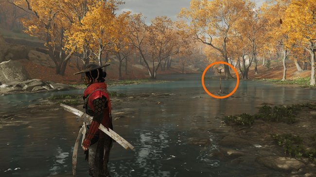 Das Schild steht mitten auf dem Flussbett. Das Schild steht mitten auf dem Flussbett.