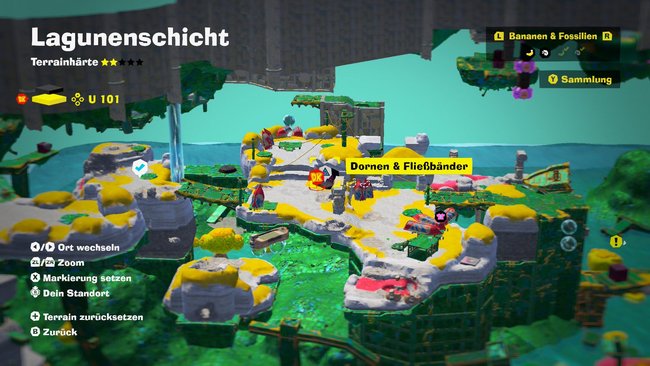 Fundort eines Herausforderungslevels auf der Karte. Fundort eines Herausforderungslevels auf der Karte.