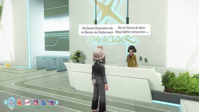 Tresen am Eingang der Quazar Corporation. Tresen am Eingang der Quazar Corporation.