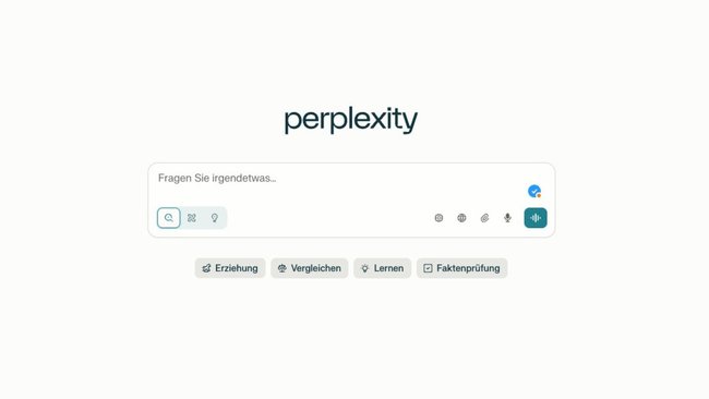 Startseite von Perplexity. Startseite von Perplexity.