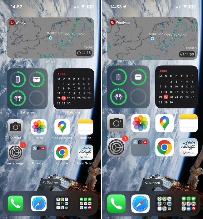 Mit iOS 18 lassen sich Beschriftungen von Apps und Widgets ausblenden. Mit iOS 18 lassen sich Beschriftungen von Apps und Widgets ausblenden.