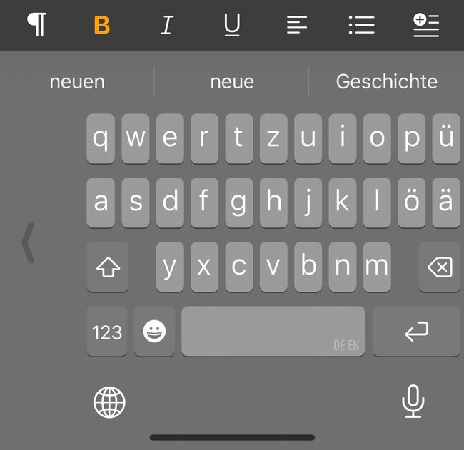iPhone Tastatur auf die rechte Seite verschoben. iPhone Tastatur auf die rechte Seite verschoben.