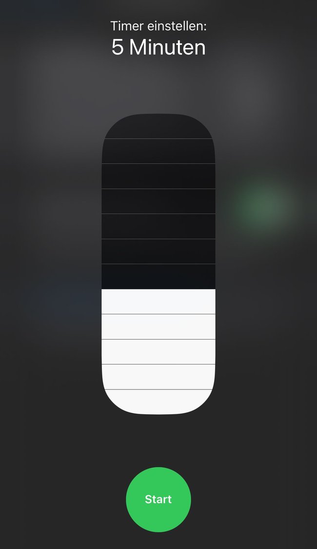 Schnellstart-Funktion des Timers im iPhone. Schnellstart-Funktion des Timers im iPhone.