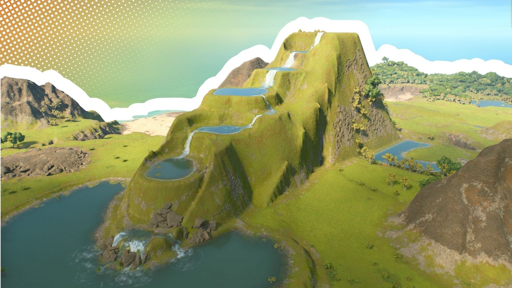 Selbsgebaute Wasserfälle in Jurassic World Evolution 3 Selbsgebaute Wasserfälle in Jurassic World Evolution 3