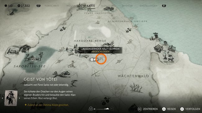 Fundort vom "Ausdauernder Halt"-Schrein Fundort vom "Ausdauernder Halt"-Schrein