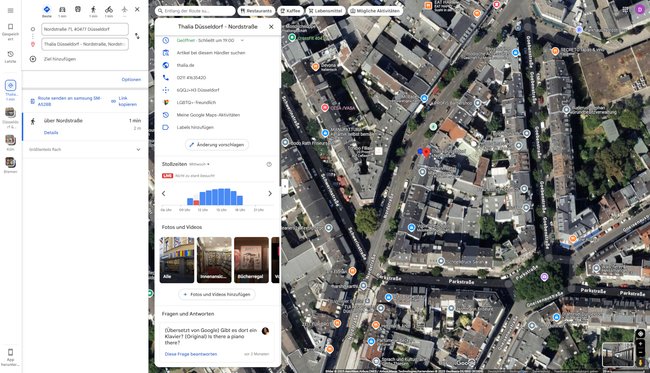Stoßzeitenfunktion bei Google Maps Stoßzeitenfunktion bei Google Maps
