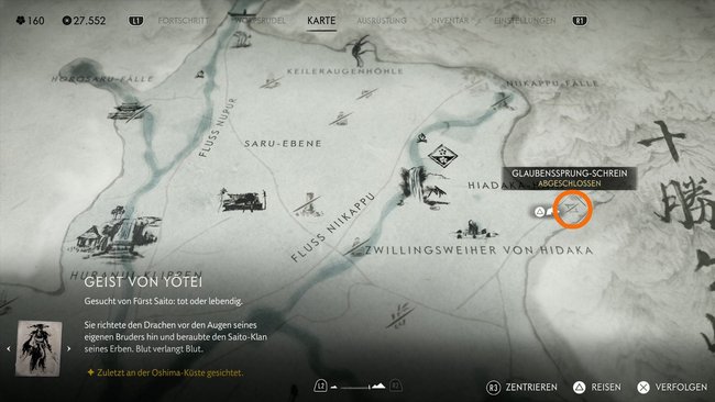 Fundort vom Glaubenssprung-Schrein Fundort vom Glaubenssprung-Schrein