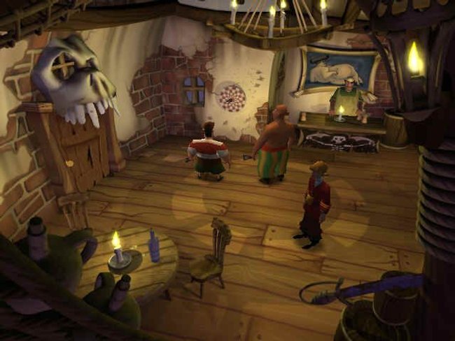 In der SCUMM-Bar findet ihr euer erstes Crewmitglied. In der SCUMM-Bar findet ihr euer erstes Crewmitglied.