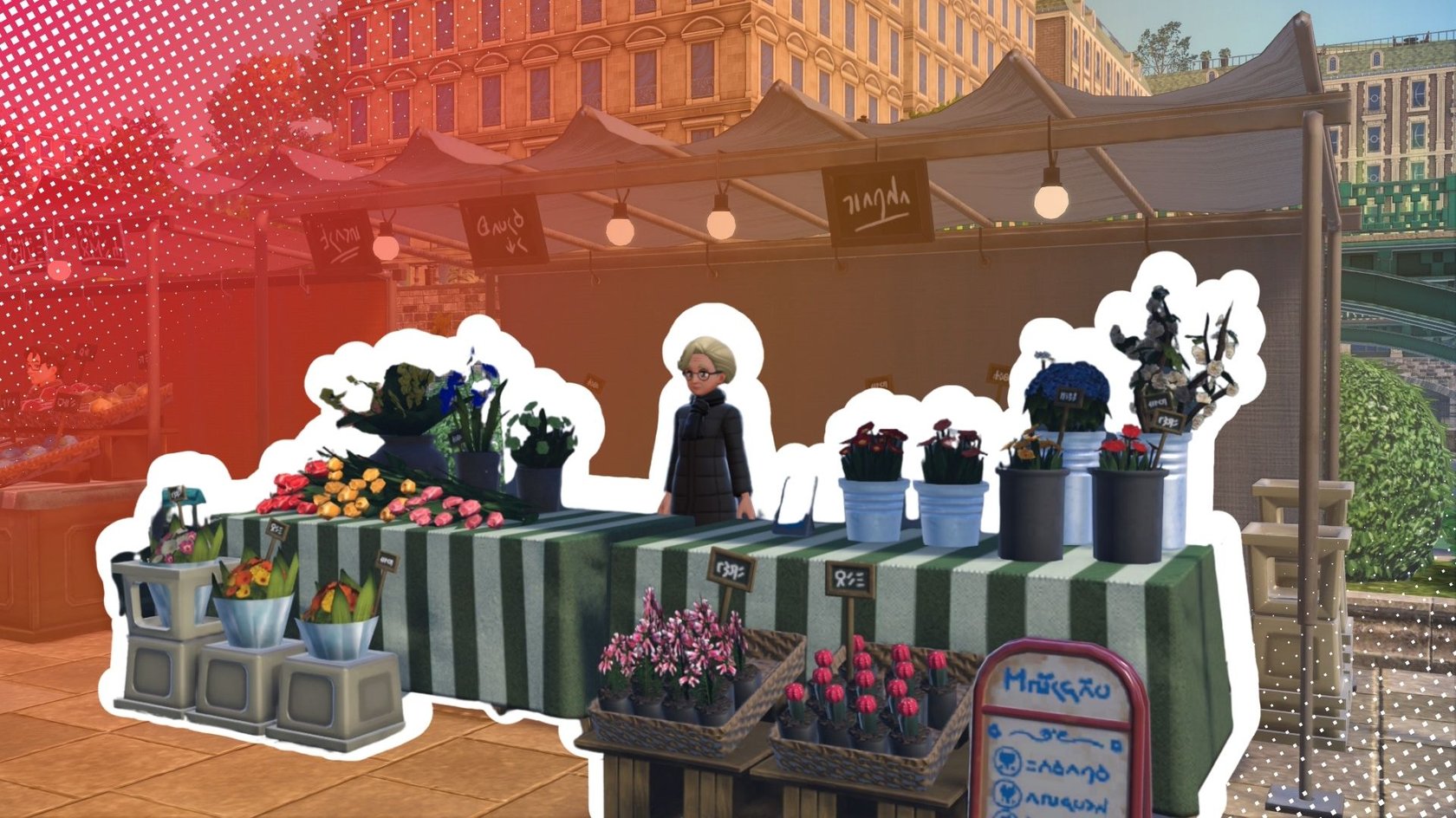 Ein Marktstand, der Minze anbietet, in Pokémon-Legenden: Z-A. Ein Marktstand, der Minze anbietet, in Pokémon-Legenden: Z-A.