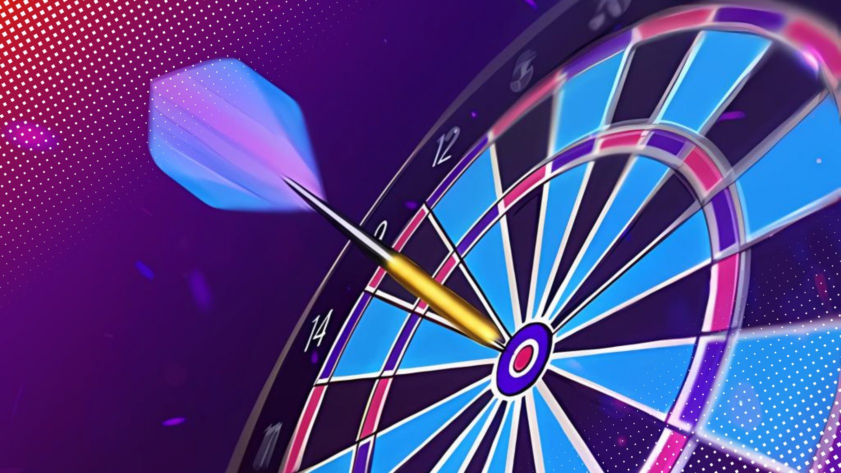 Dartscheibe mit Dart Dartscheibe mit Dart